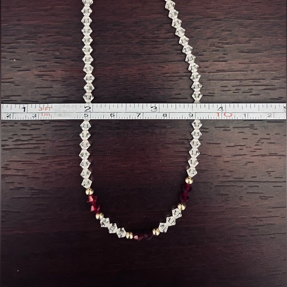 1930’s Glass Crystal Necklace w/ 12K Gold Clasp - Picture 10 of 10